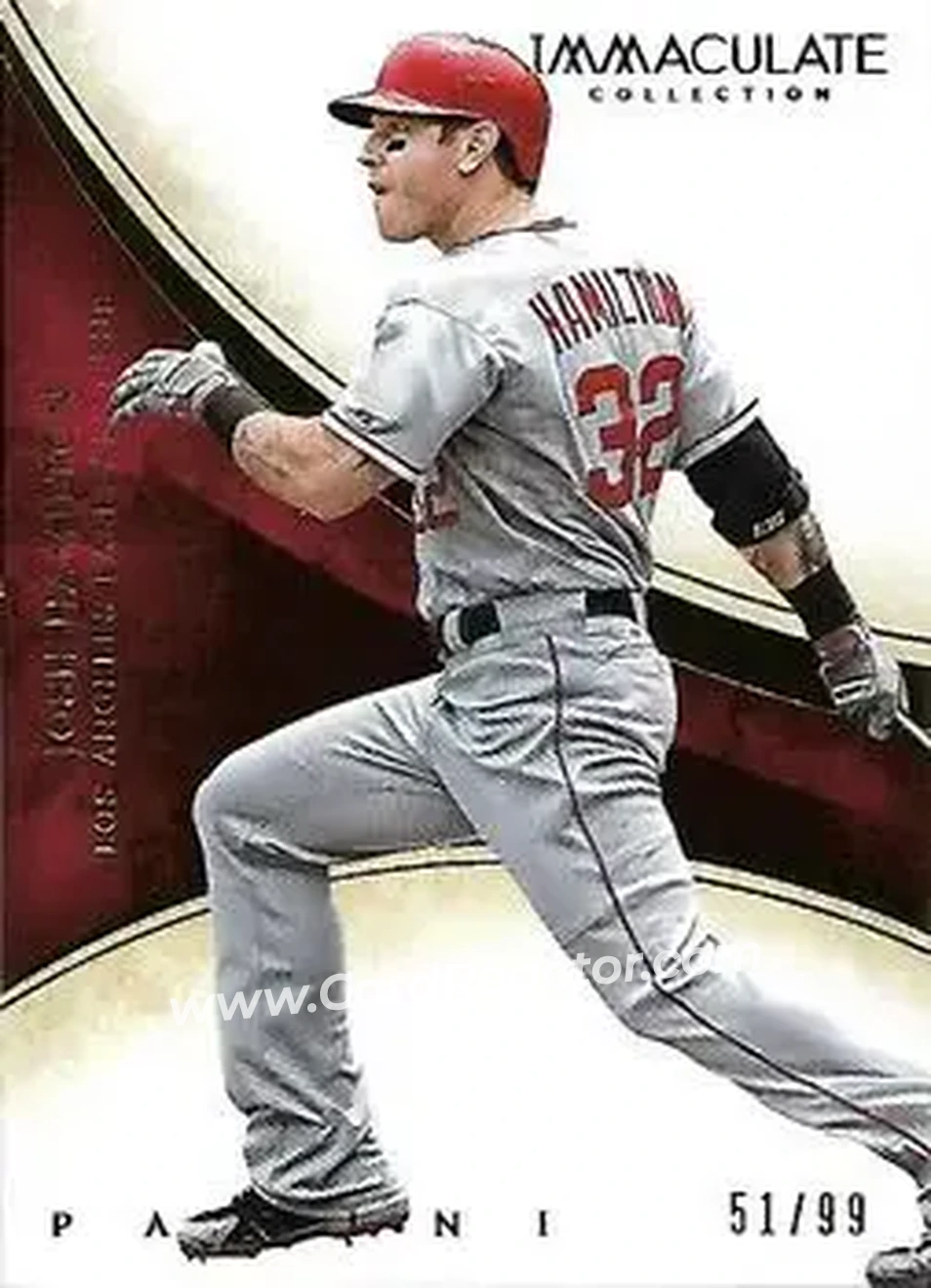2014 Panini Immaculate Collection #28 - Josh Hamilton - Los Angeles Angels - Front