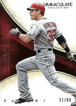 2014 Panini Immaculate Collection #28 - Josh Hamilton - Los Angeles Angels