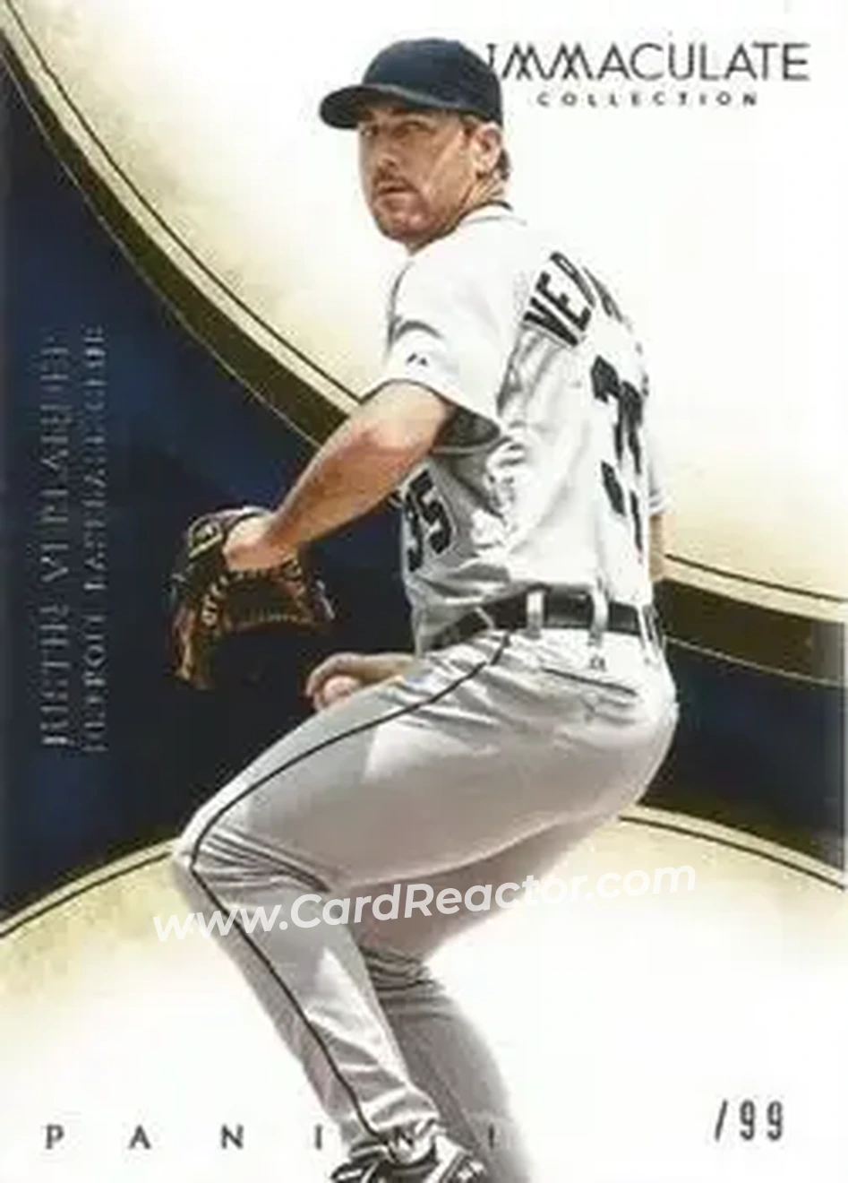 2014 Panini Immaculate Collection #37 - Justin Verlander - Detroit Tigers - Front