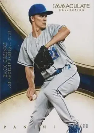 2014 Panini Immaculate Collection #74 - Zack Greinke - Los Angeles Dodgers