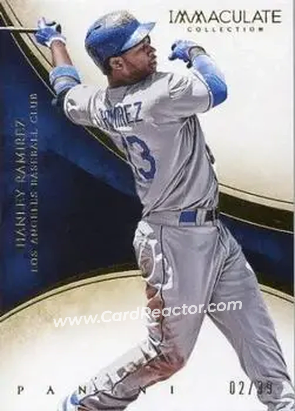2014 Panini Immaculate Collection #84 - Hanley Ramirez - Los Angeles Dodgers - Front