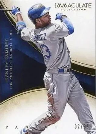 2014 Panini Immaculate Collection #84 - Hanley Ramirez - Los Angeles Dodgers