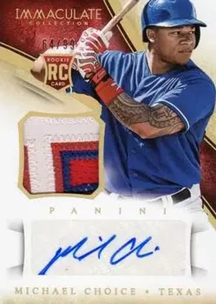 2014 Panini Immaculate Collection #119 - Michael Choice - Texas Rangers