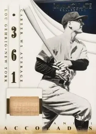 2014 Panini Immaculate Collection - Accolades Materials #13 - Lou Gehrig - New York Yankees
