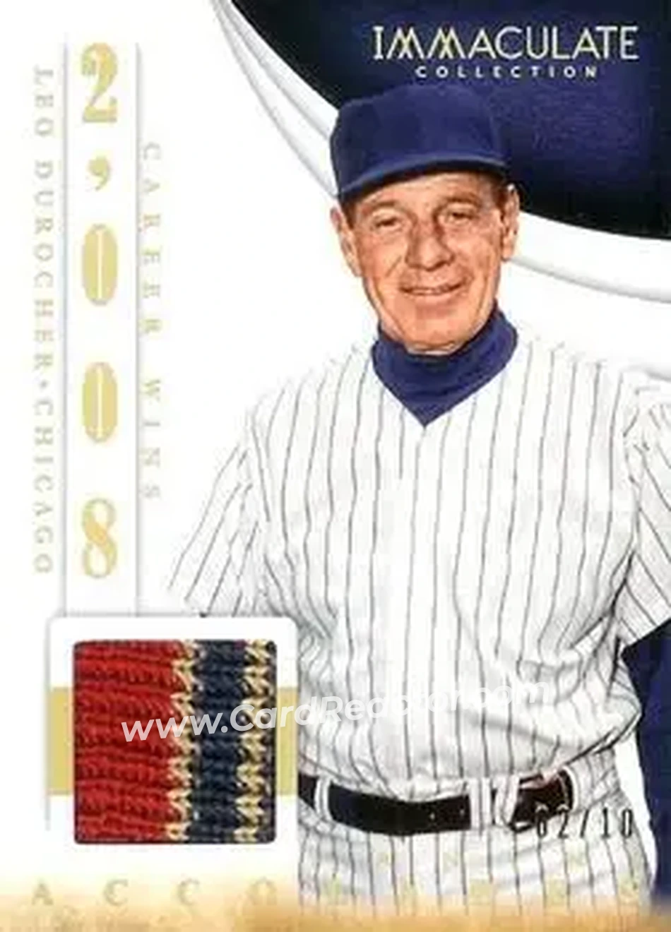 2014 Panini Immaculate Collection - Accolades Materials Prime #15 - Leo Durocher - Chicago Cubs - Front