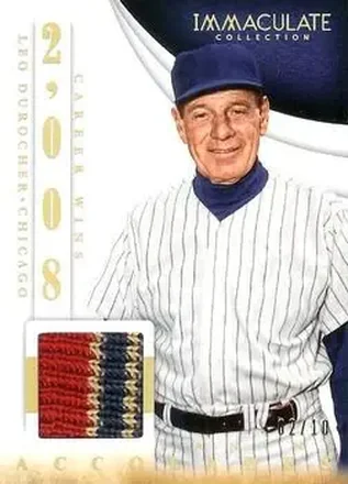 2014 Panini Immaculate Collection - Accolades Materials Prime #15 - Leo Durocher - Chicago Cubs