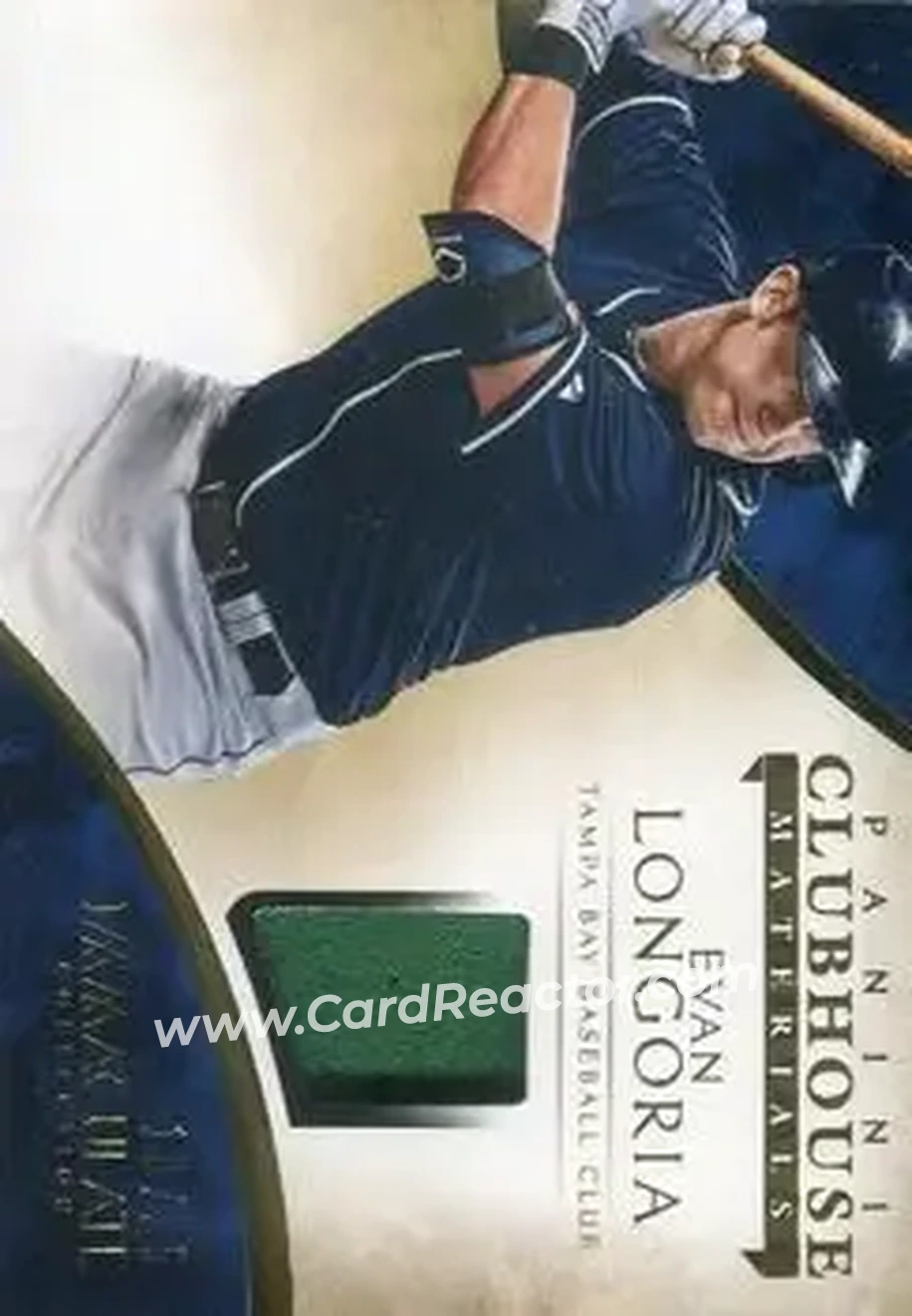 2014 Panini Immaculate Collection - Clubhouse Material #18 - Evan Longoria - Tampa Bay Rays - Front
