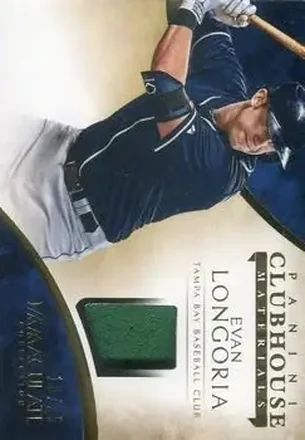 2014 Panini Immaculate Collection - Clubhouse Material #18 - Evan Longoria - Tampa Bay Rays