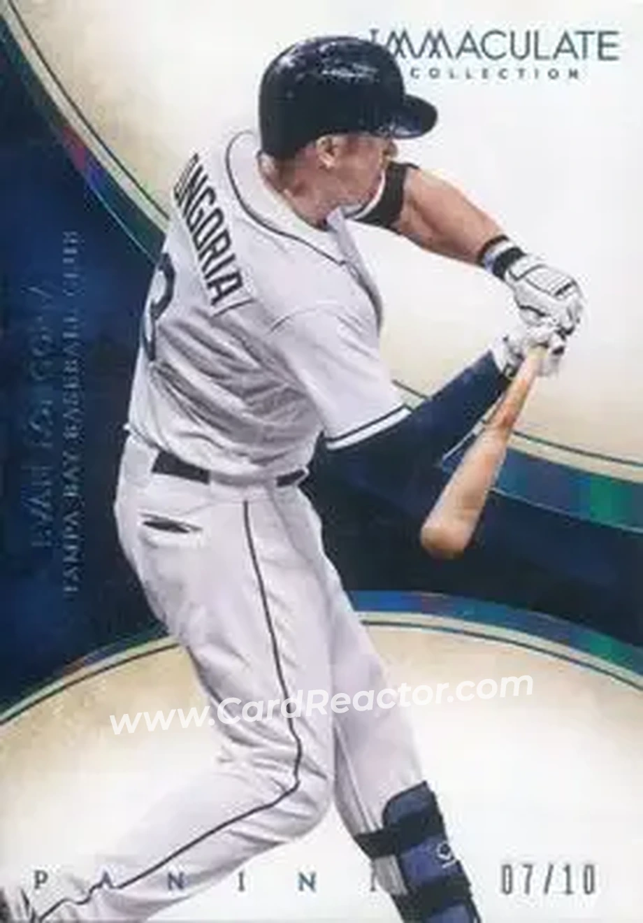 2014 Panini Immaculate Collection - Blue #19 - Evan Longoria - Tampa Bay Rays - Front