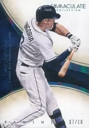 2014 Panini Immaculate Collection - Blue #19 - Evan Longoria - Tampa Bay Rays
