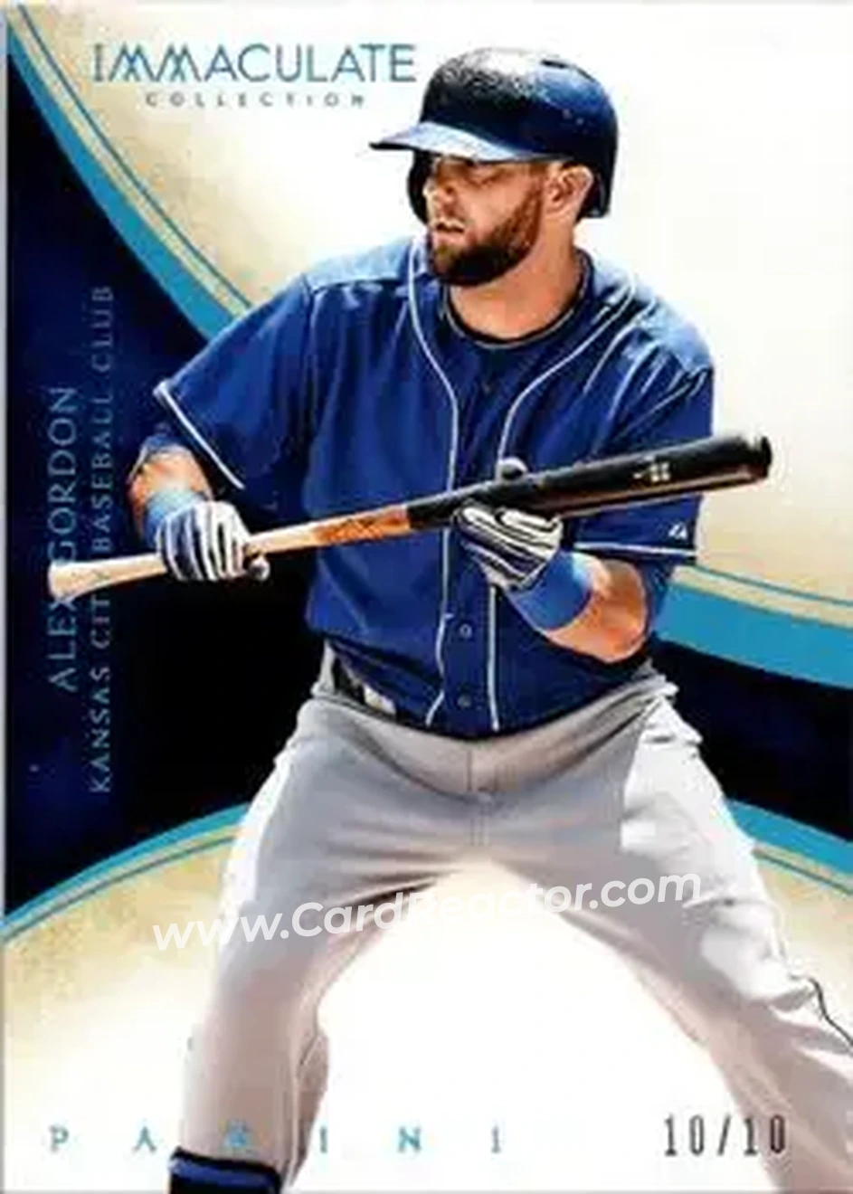 2014 Panini Immaculate Collection - Blue #70 - Alex Gordon - Kansas City Royals - Front