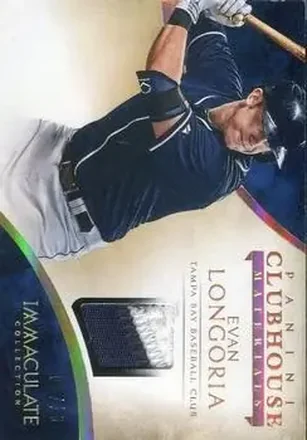 2014 Panini Immaculate Collection - Clubhouse Material Prime #18 - Evan Longoria - Tampa Bay Rays