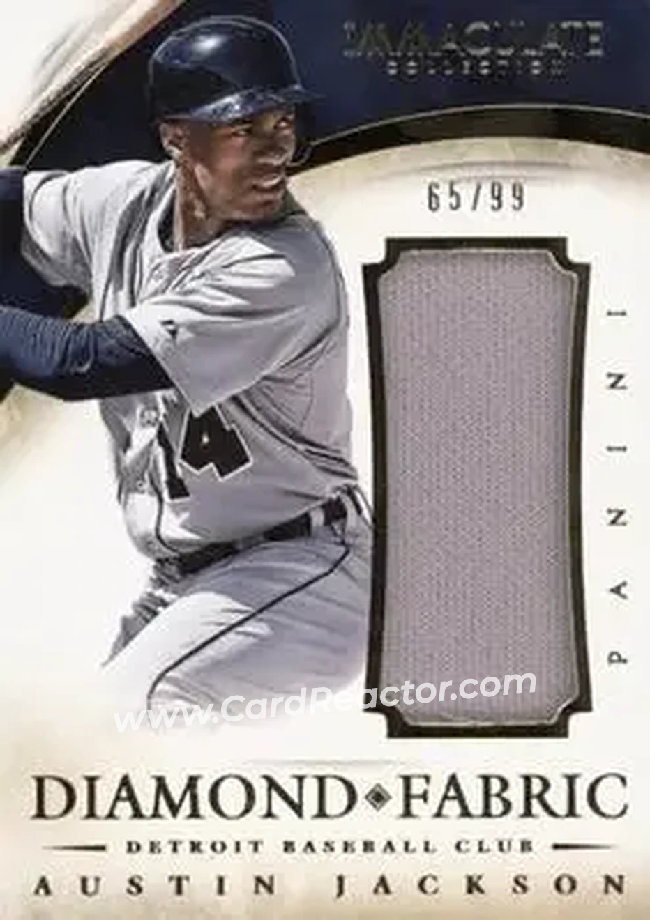 2014 Panini Immaculate Collection - Diamond Fabric #1 - Austin Jackson - Detroit Tigers - Front