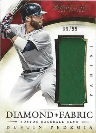 2014 Panini Immaculate Collection - Diamond Fabric #6 - Dustin Pedroia - Boston Red Sox