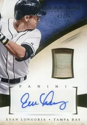 2014 Panini Immaculate Collection - Immaculate Autograph Materials #3 - Evan Longoria - Tampa Bay Rays