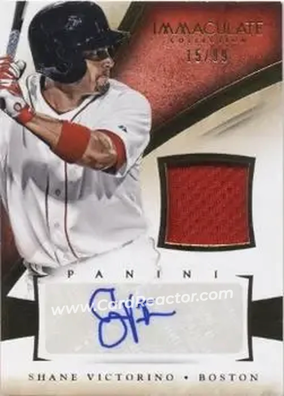 2014 Panini Immaculate Collection - Immaculate Autograph Materials #38 - Shane Victorino - Boston Red Sox - Front
