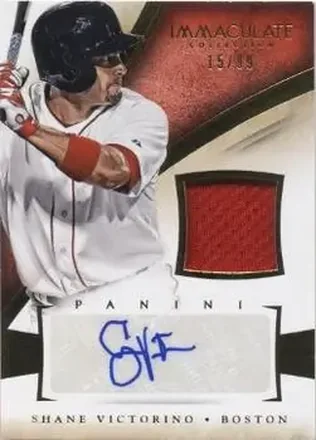 2014 Panini Immaculate Collection - Immaculate Autograph Materials #38 - Shane Victorino - Boston Red Sox