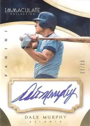 2014 Panini Immaculate Collection - Immaculate Autographs #37 - Dale Murphy - Atlanta Braves
