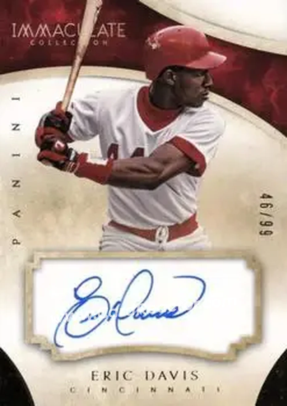2014 Panini Immaculate Collection - Immaculate Autographs #42 - Eric Davis - Cincinnati Reds - Front