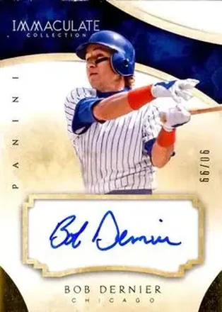 2014 Panini Immaculate Collection - Immaculate Autographs #46 - Bob Dernier - Chicago Cubs