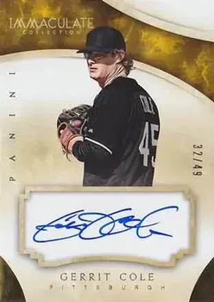 2014 Panini Immaculate Collection - Immaculate Autographs #70 - Gerrit Cole - Pittsburgh Pirates