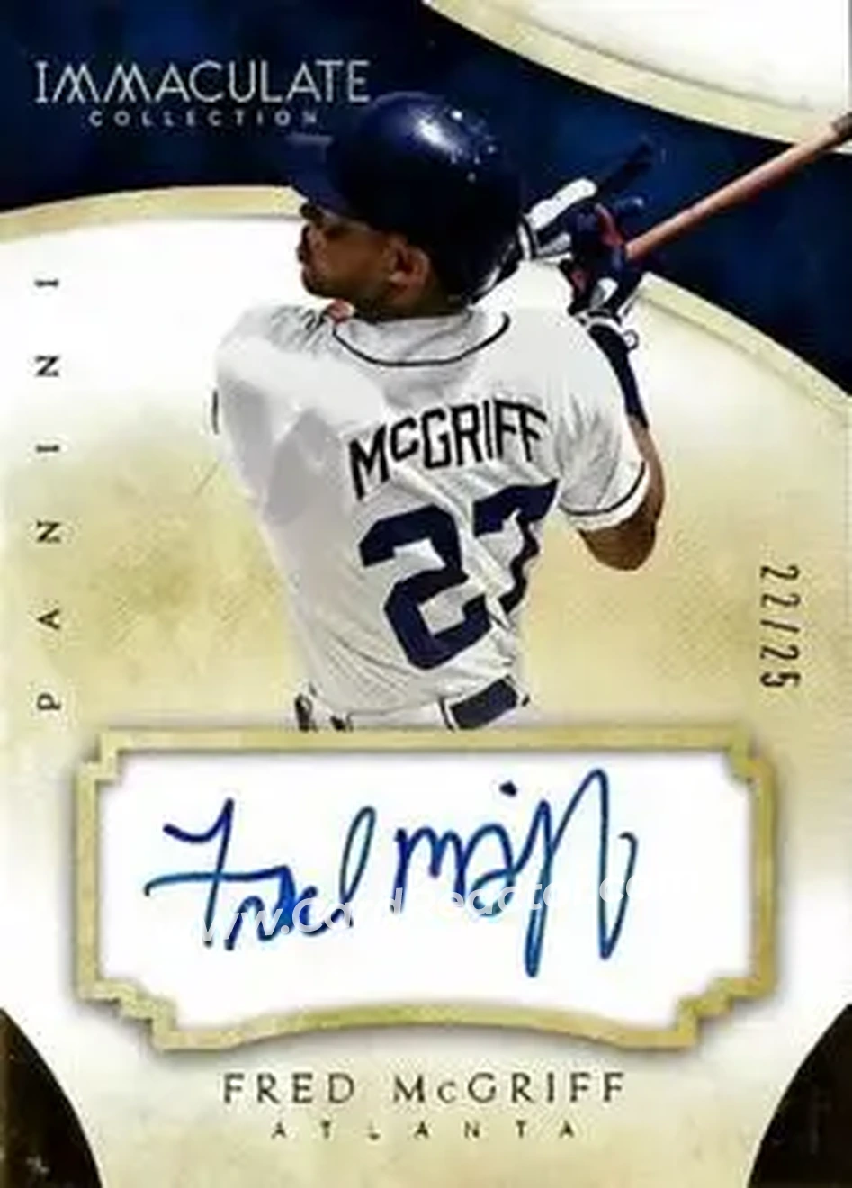 2014 Panini Immaculate Collection - Immaculate Autographs #77 - Fred McGriff - Atlanta Braves - Front