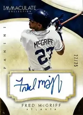 2014 Panini Immaculate Collection - Immaculate Autographs #77 - Fred McGriff - Atlanta Braves