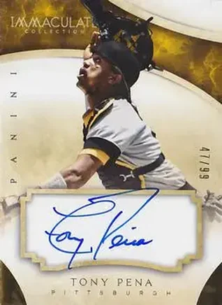 2014 Panini Immaculate Collection - Immaculate Autographs #90 - Tony Pena - Pittsburgh Pirates