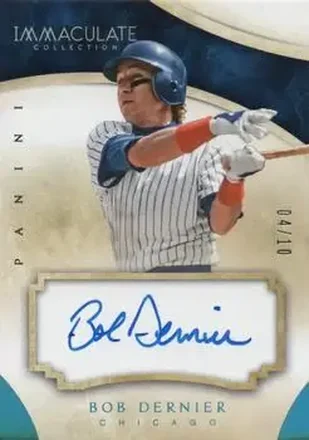 2014 Panini Immaculate Collection - Immaculate Autographs Blue #46 - Bob Dernier - Chicago Cubs