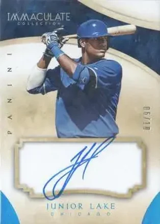 2014 Panini Immaculate Collection - Immaculate Autographs Blue #51 - Junior Lake - Chicago Cubs
