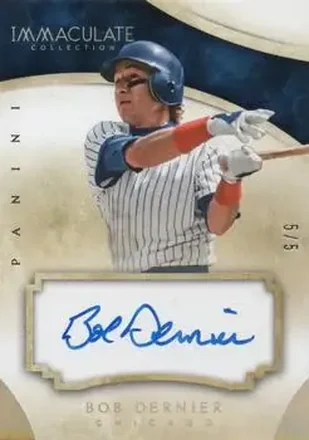 2014 Panini Immaculate Collection - Immaculate Autographs Gold #46 - Bob Dernier - Chicago Cubs