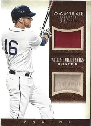2014 Panini Immaculate Collection - Immaculate Duals Memorabilia #11 - Will Middlebrooks - Boston Red Sox
