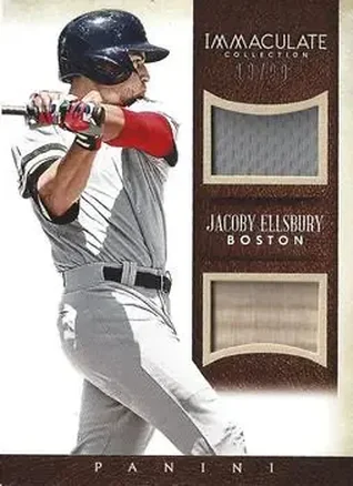 2014 Panini Immaculate Collection - Immaculate Duals Memorabilia #15 - Jacoby Ellsbury - Boston Red Sox