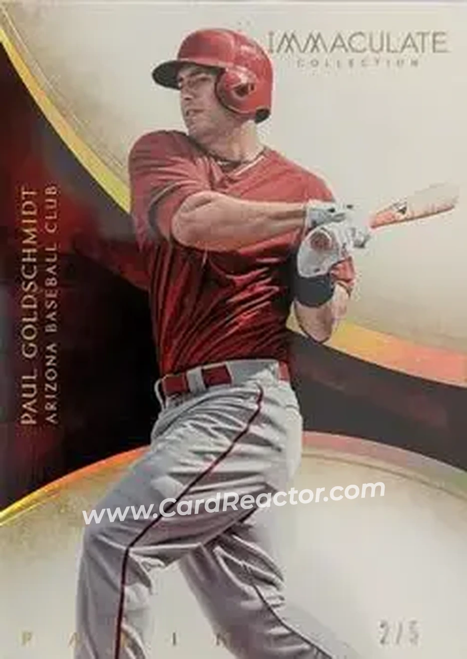 2014 Panini Immaculate Collection - Holo Gold #22 - Paul Goldschmidt - Arizona Diamondbacks - Front