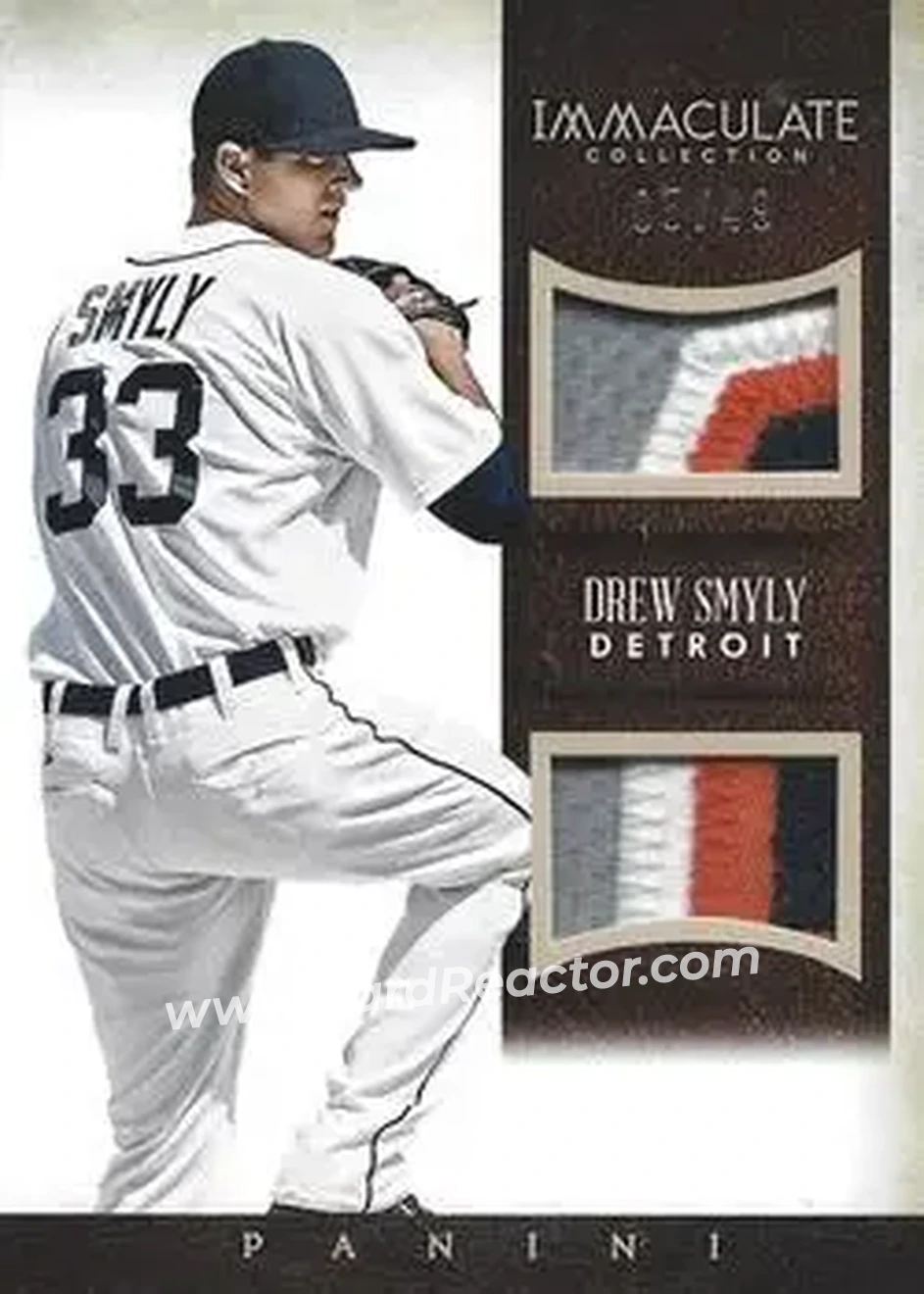 2014 Panini Immaculate Collection - Immaculate Duals Memorabilia Prime #12 - Drew Smyly - Detroit Tigers - Front