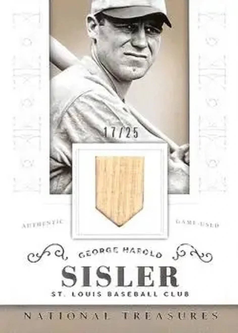 2014 Panini National Treasures #8 - George Sisler - St. Louis Browns - Front