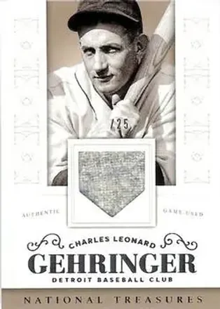 2014 Panini National Treasures #13 - Charlie Gehringer - Detroit Tigers