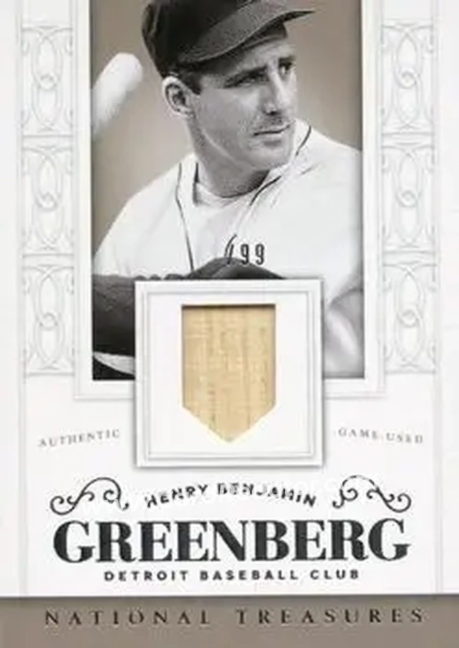 2014 Panini National Treasures #22 - Hank Greenberg - Detroit Tigers - Front 2014 Panini National Treasures #22 - Hank Greenberg - Detroit Tigers - Front