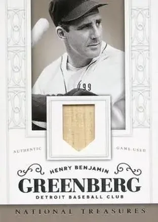 2014 Panini National Treasures #22 - Hank Greenberg - Detroit Tigers