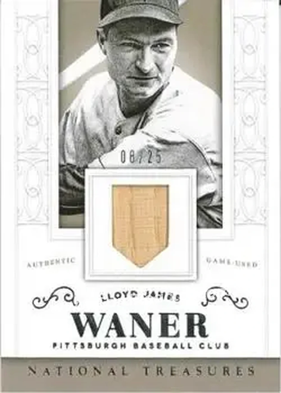 2014 Panini National Treasures #29 - Lloyd Waner - Pittsburgh Pirates - Front 2014 Panini National Treasures #29 - Lloyd Waner - Pittsburgh Pirates - Front