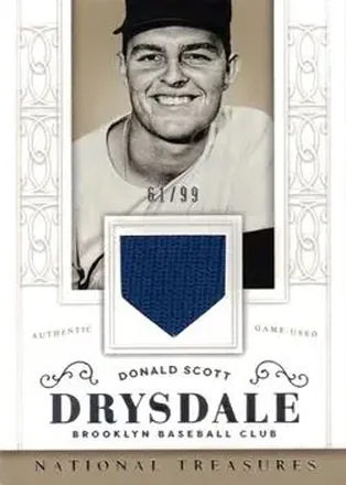 2014 Panini National Treasures #53 - Don Drysdale - Brooklyn Dodgers