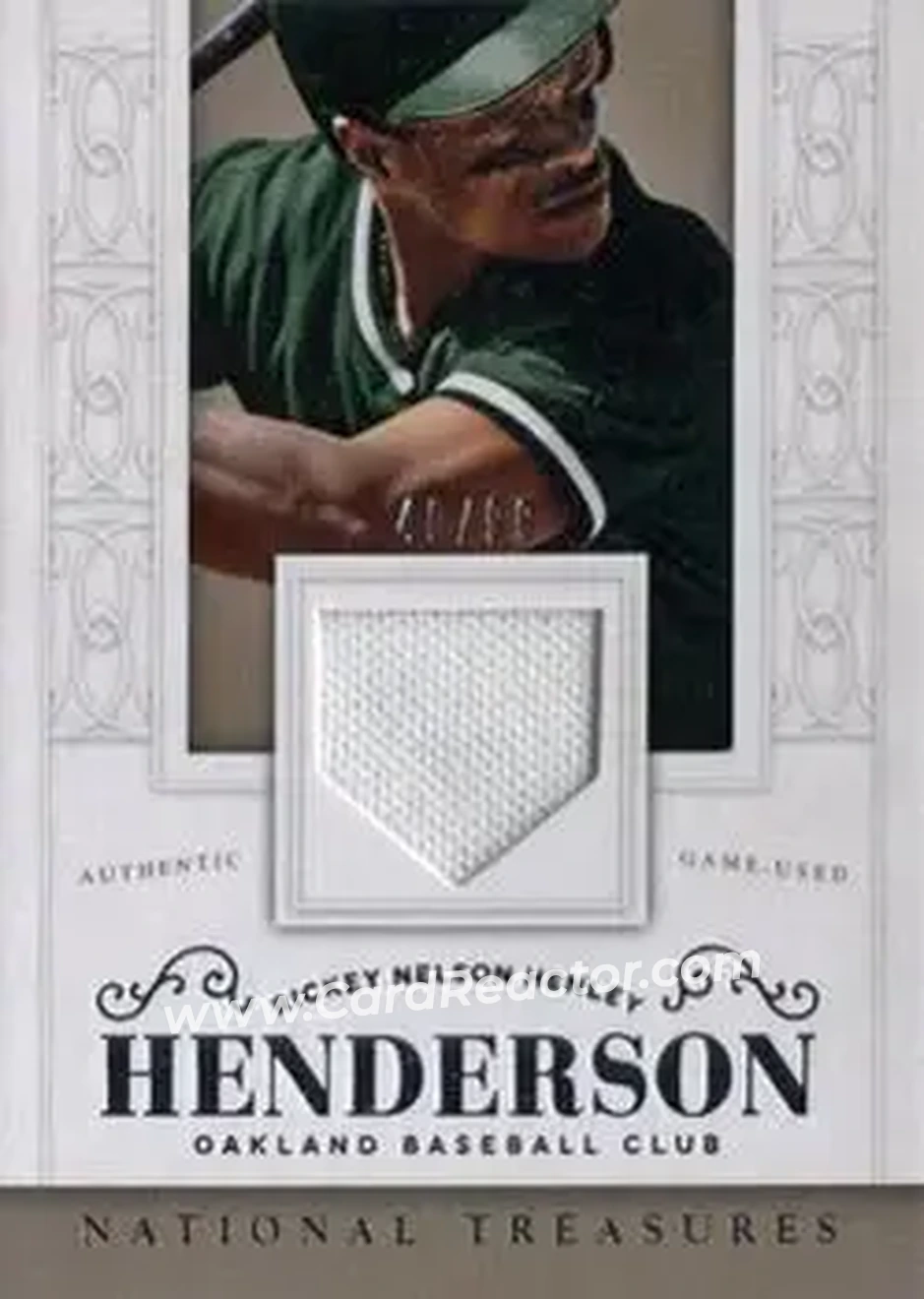 2014 Panini National Treasures #86 - Rickey Henderson - Oakland Athletics - Front