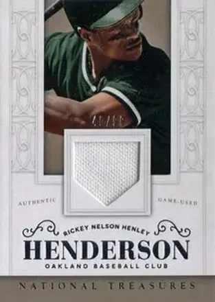 2014 Panini National Treasures #86 - Rickey Henderson - Oakland Athletics