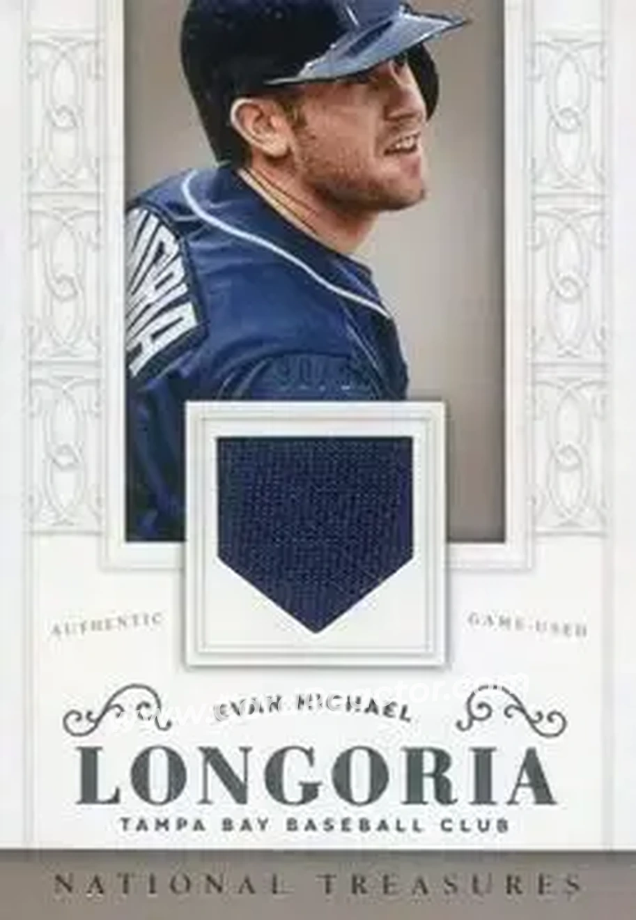 2014 Panini National Treasures #128 - Evan Longoria - Tampa Bay Rays - Front