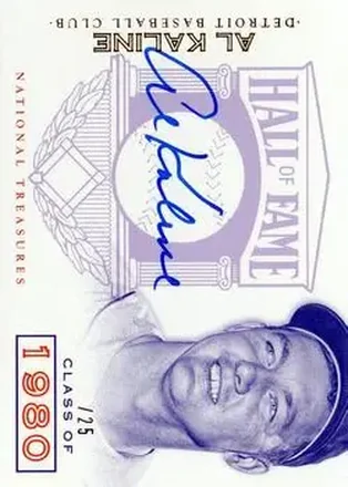 2014 Panini National Treasures - HOF Logo Signatures #1 - Al Kaline - Detroit Tigers