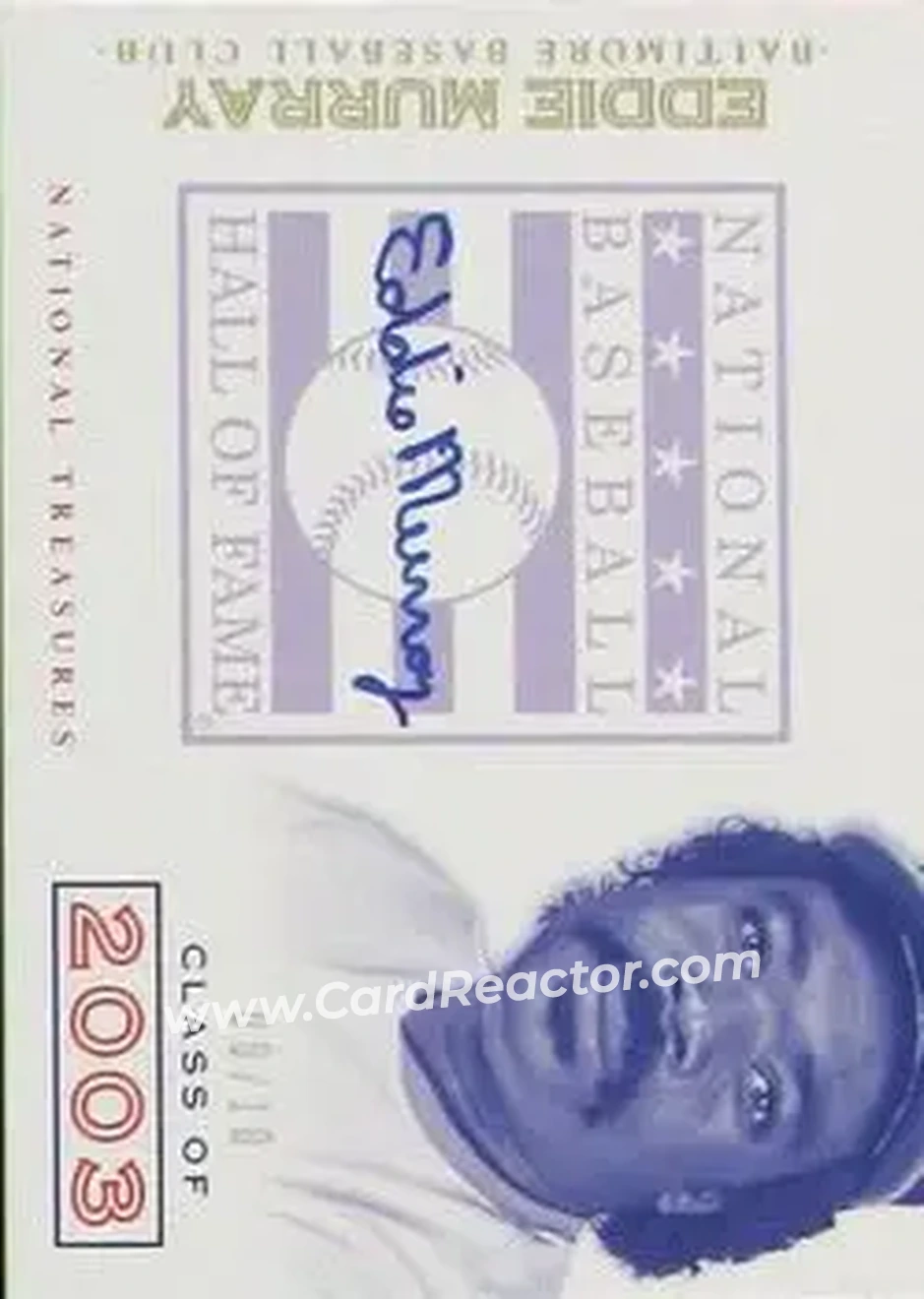 2014 Panini National Treasures - HOF Logo Signatures #13 - Eddie Murray - Baltimore Orioles - Front 2014 Panini National Treasures - HOF Logo Signatures #13 - Eddie Murray - Baltimore Orioles - Front