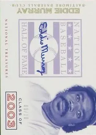 2014 Panini National Treasures - HOF Logo Signatures #13 - Eddie Murray - Baltimore Orioles