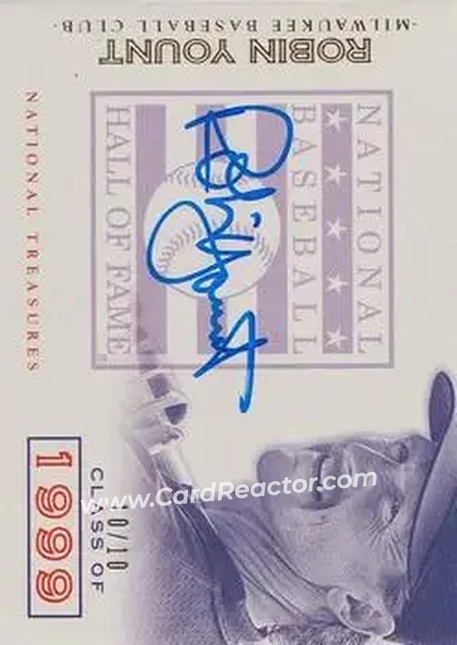 2014 Panini National Treasures - HOF Logo Signatures #39 - Robin Yount - Milwaukee Brewers - Front