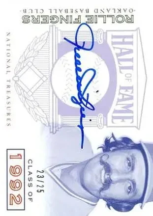 2014 Panini National Treasures - HOF Logo Signatures #41 - Rollie Fingers - Oakland Athletics