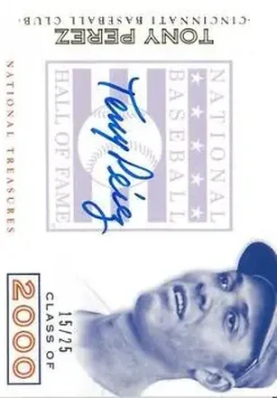 2014 Panini National Treasures - HOF Logo Signatures #48 - Tony Pérez - Cincinnati Reds